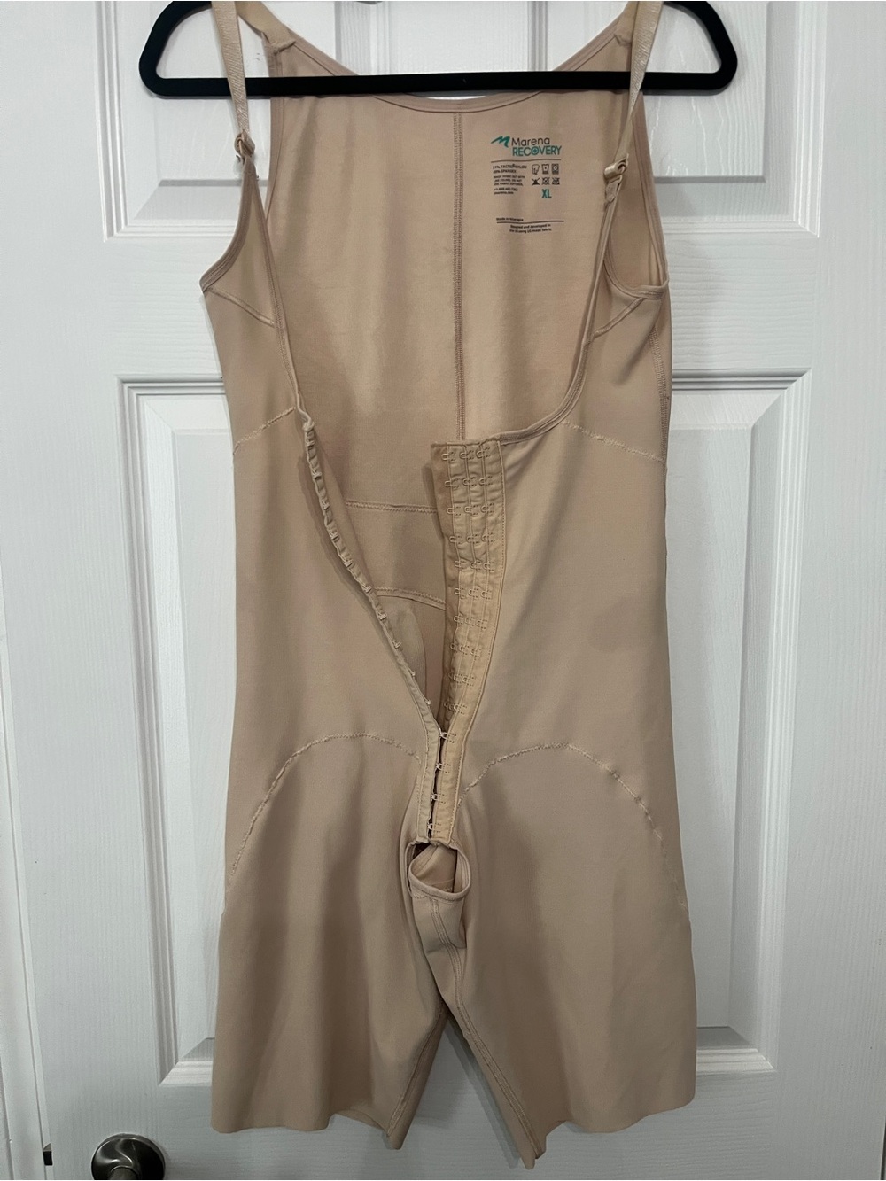 Beige High-Waist Compression Bodysuit